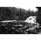 Interstate Falls Black and White Photography Print Wide Shot product 1